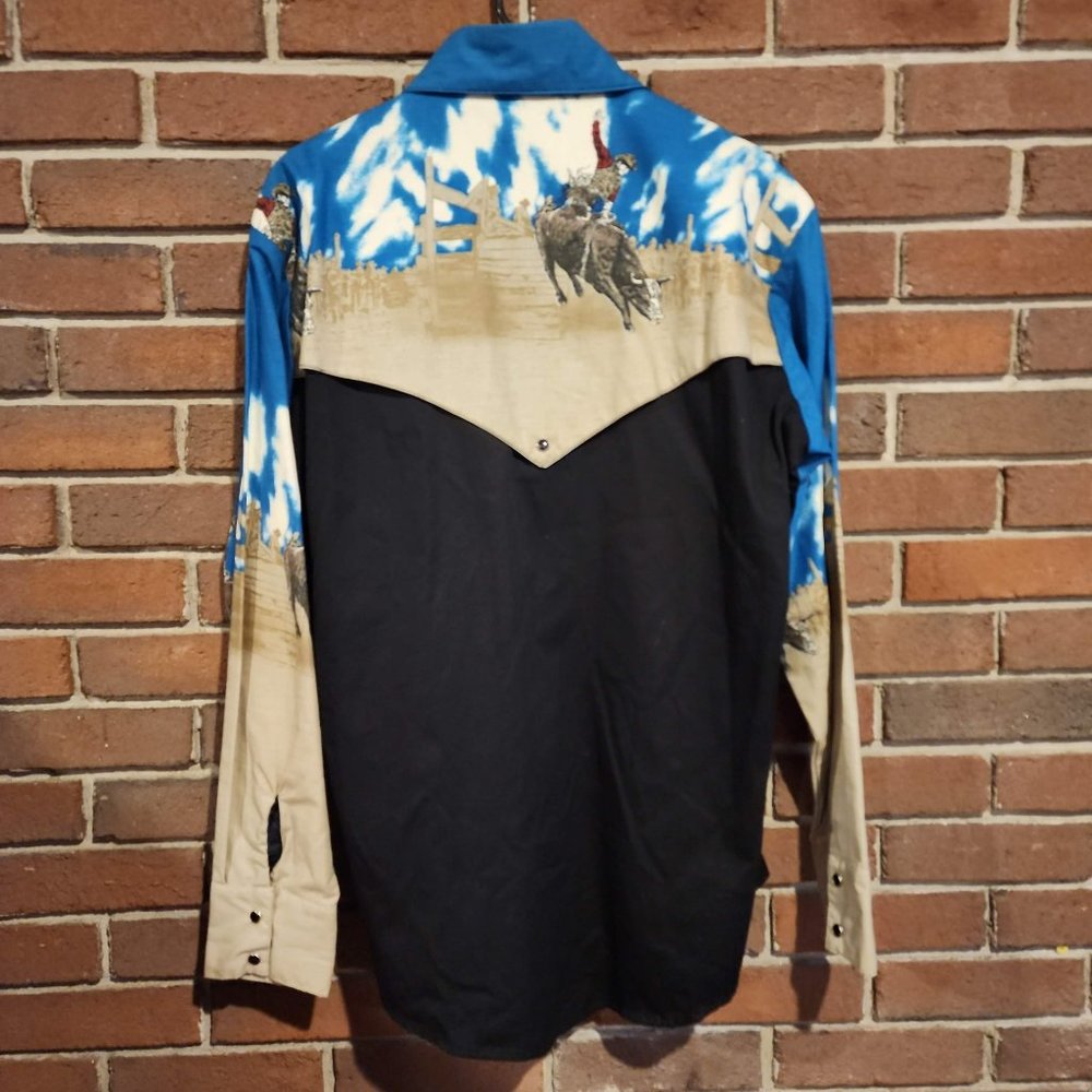 Wild West Designs, Made in Texas - Bull Rider Shirt, Size Large
